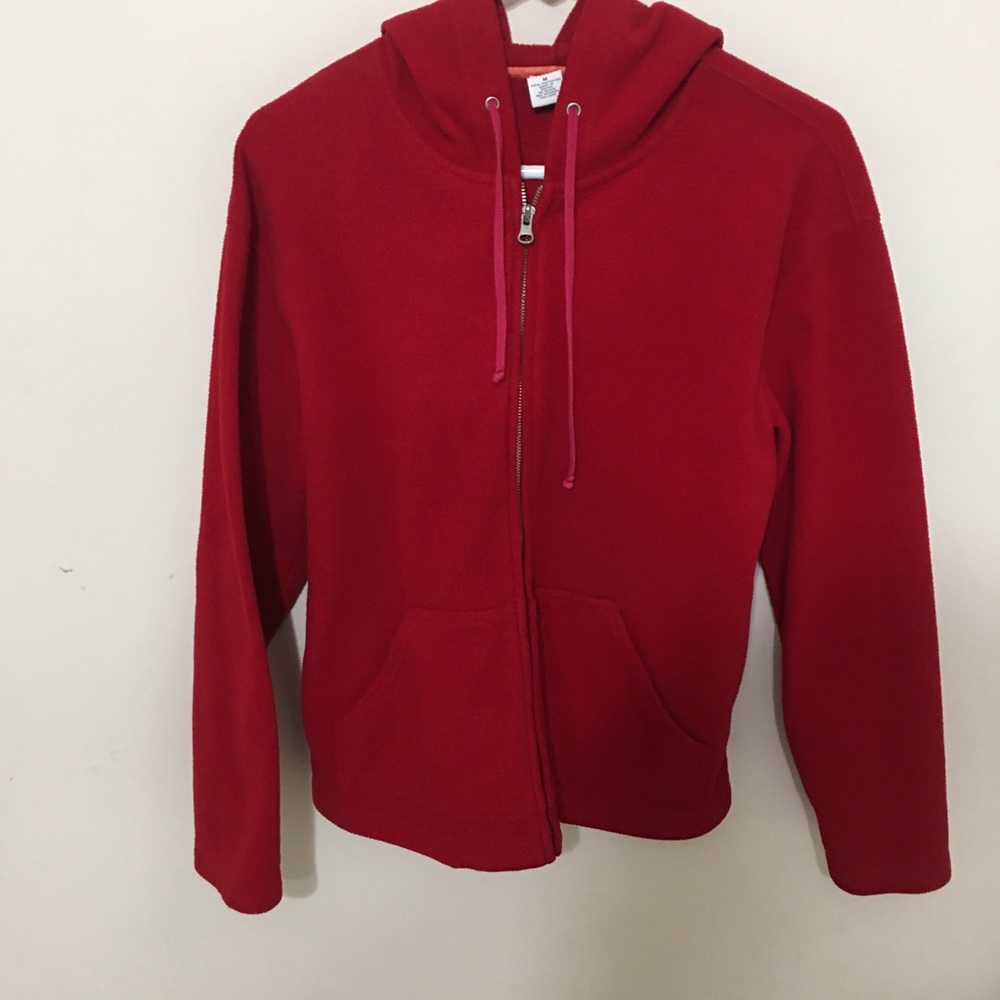 Vintage GAP Factory red size M zip up fleece like jacket